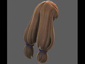 Base Hair for girl V48 3D Model