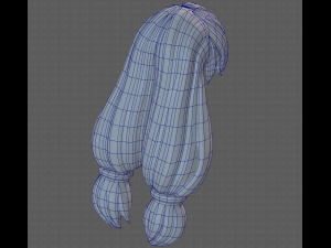 Base Hair for girl V48 3D Model