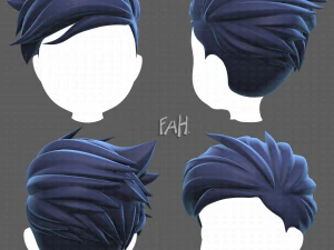 Cheveux de base pour gar&ccedil;on V48 Modèle 3D