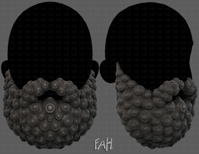 Beard V41 3D Model .c4d .max .obj .3ds .fbx .stl .blend