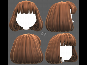 Base Hair for girl V49 3D मॉडल
