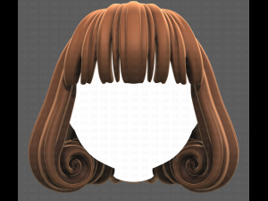 Base Hair for girl V49 3D Модель