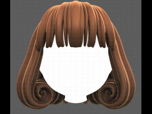 Base Hair for girl V49 3D Model