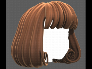 Base Hair for girl V49 3D Модель