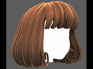 Base Hair for girl V49 3D Model