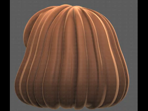 Base Hair for girl V49 3D Model