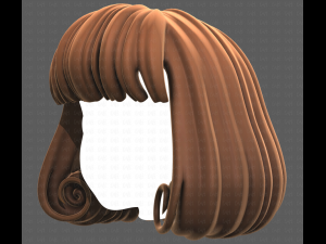 Base Hair for girl V49 3D Модель