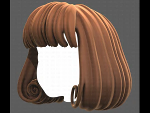 Base Hair for girl V49 3D Model