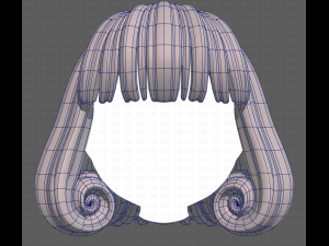 Base Hair for girl V49 3D Модель