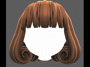 Base Hair for girl V49 3D Модель