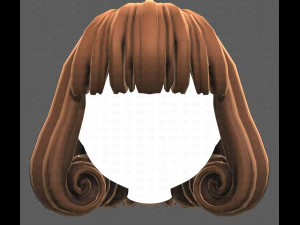 Base Hair for girl V49 3D Model