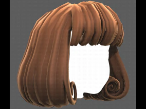 Base Hair for girl V49 3D Model