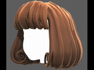 Base Hair for girl V49 3D Модель