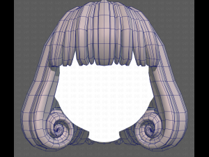 Base Hair for girl V49 3D Модель