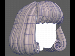 Base Hair for girl V49 3D Модель