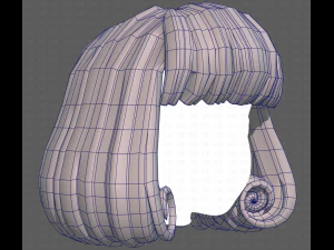 Base Hair for girl V49 3D Model