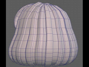 Base Hair for girl V49 3D Model