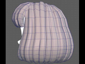 Base Hair for girl V49 3D Model