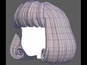 Base Hair for girl V49 3D Модель