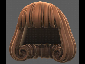 Base Hair for girl V49 3D Model