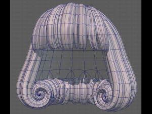 Base Hair for girl V49 3D Модель