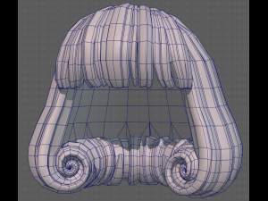 Base Hair for girl V49 3D Модель