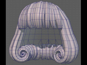 Base Hair for girl V49 3D Model