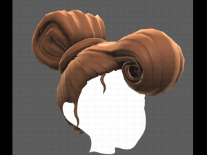 Base Hair for girl V50 Modelo 3D