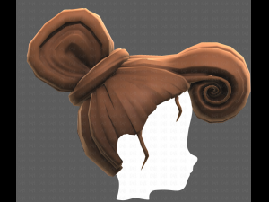 Base Hair for girl V50 Modelo 3D
