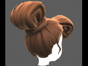 Base Hair for girl V50 Modelo 3D