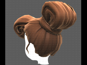 Base Hair for girl V50 Modelo 3D