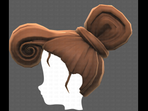 Base Hair for girl V50 Modelo 3D
