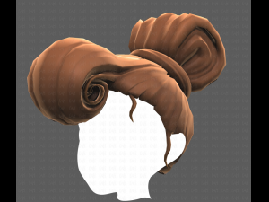 Base Hair for girl V50 Modelo 3D
