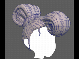 Base Hair for girl V50 Modelo 3D