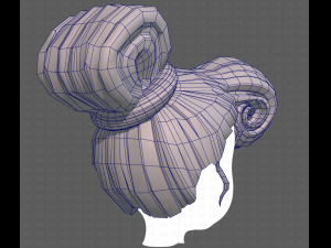 Base Hair for girl V50 Modelo 3D