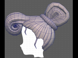 Base Hair for girl V50 Modelo 3D