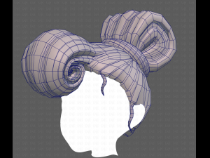Base Hair for girl V50 Modelo 3D