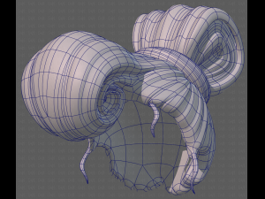 Base Hair for girl V50 Modelo 3D