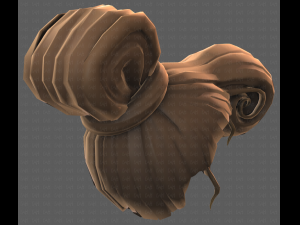Base Hair for girl V50 Modelo 3D