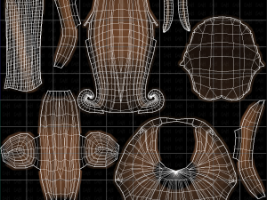 Base Hair for girl V50 Modelo 3D
