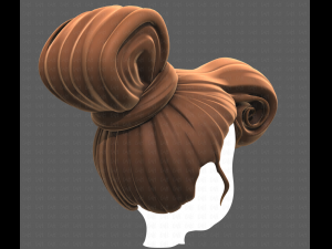 Base Hair for girl V50 Modelo 3D
