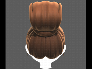 Base Hair for girl V50 Modelo 3D