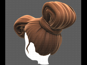 Base Hair for girl V50 Modelo 3D