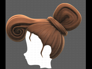 Base Hair for girl V50 Modelo 3D