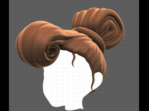 Base Hair for girl V50 Modelo 3D