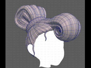 Base Hair for girl V50 Modelo 3D