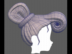 Base Hair for girl V50 Modelo 3D
