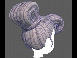 Base Hair for girl V50 Modelo 3D