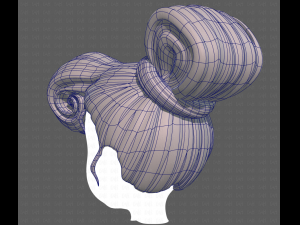 Base Hair for girl V50 Modelo 3D