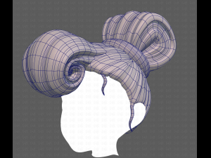 Base Hair for girl V50 Modelo 3D